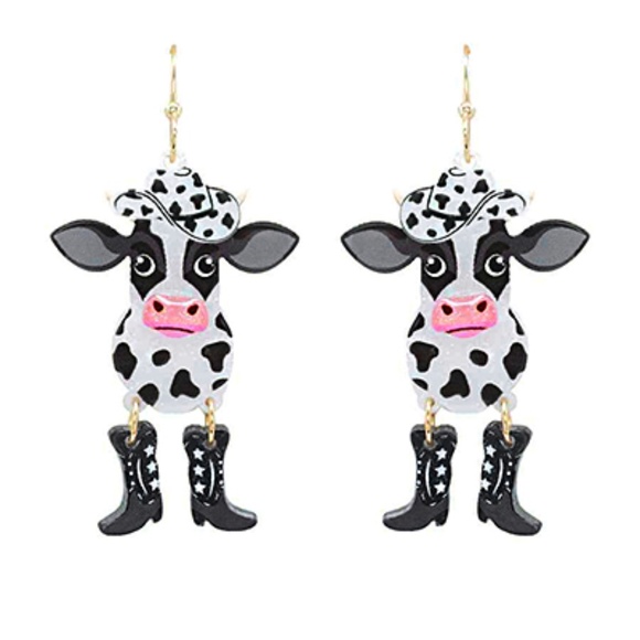 Western Style Cow Earrings